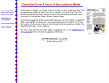 Tablet Screenshot of chroniclecareerlibrary.com